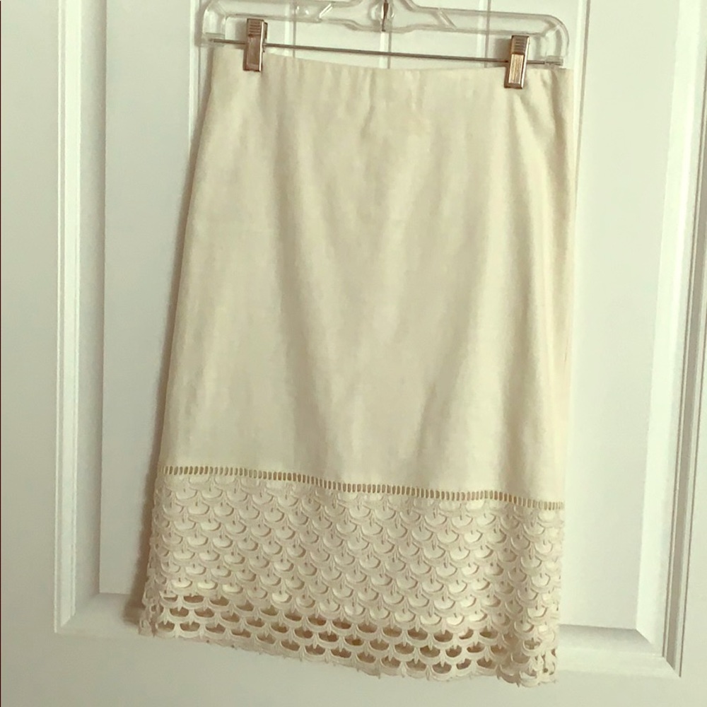 White linen skirt
